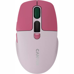 Клавіатура і миші - ​Мишка Canyon MW-26 LCD Silent Wireless/Bluetooth Pink (CNS-CMSW26P)