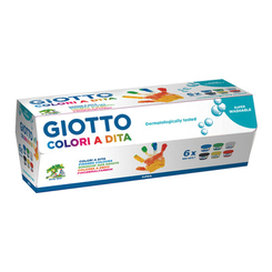 Канцтовари - Пальчикові фарби Fila Giotto 6 кольорів (534100)