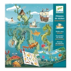 Наборы для творчества - Набор для творчества DJECO Приключения в море с перемещаемыми наклейками (DJ08953)