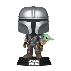 Фигурки персонажей - Фигурка Funko Pop Star wars Мандалорец с Грогу на спине (90443)