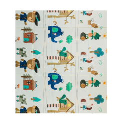 Розвивальні килимки - ​Дитячий двосторонній складний килимок Poppet Лісові мешканці та Добрі сусіди (2036017)