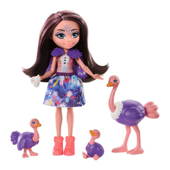 Куклы - Игровой набор Enchantimals Семья страуса Офелии (GTM32)