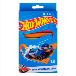 Набори для ліплення - ​Восковий пластилін Kite Hot Wheels 12 кольорів (HW23-086)