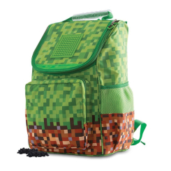 Рюкзаки и сумки - Рюкзак школьный Minecraft с пикселями зеленый (PXB-22-83)