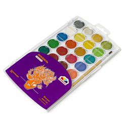 Канцтовары - Краски акварель Гамма Творчество 32 цвета (400113) (568263)
