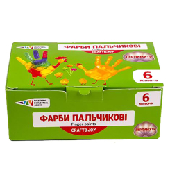 Канцтовари - Набір пальчикових фарб Гамма Craft and Joy 6 шт (322074/Cr)