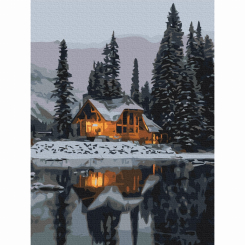 Товари для малювання - Картина за номерами Brushme Засніжена ніч (RBS52498)