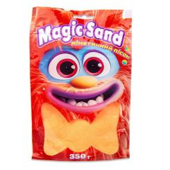 Антистресс игрушки - ​Кинетический песок Strateg Magic sand оранжевый 350 грамм (39402-7)