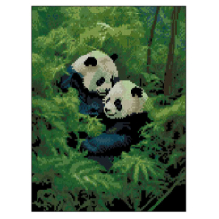 Мозаїка - Алмазна картина Strateg Панди в лісі (4823113898540)
