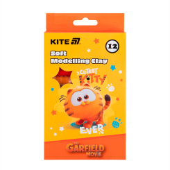 Наборы для лепки - Пластилин восковой Kite Garfield 12 цветов (GF25-086)