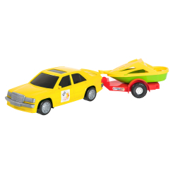 Автомоделі - Автомодель Tigres Мерс жовтий з причепом з корабликом (39003/39003-2)