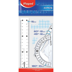 Набір лінійок Maped Essentials Mini 4 предмета 15 см (MP.242815)