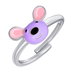 Ювелирные украшения - Кольцо UmaUmi Мышонок с фиолетовой эмалью (2210000025691)