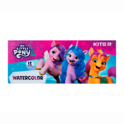 Канцтовары - Краски акварельные Kite My Little Pony 12 цветов (LP23-041)