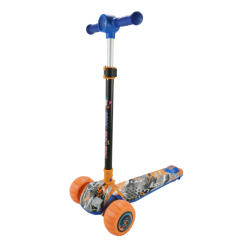 Самокаты - Самокат Країна Іграшок синий с оранжевыми колесами Стальное движение (SC2532/5)