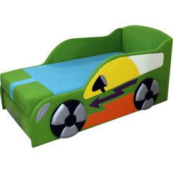 Детская мебель - Кроватка машинка Ribeka Автомобильчик Зеленый (15M07)