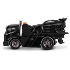 Транспорт і спецтехніка - Ігровий набір Maisto Muscle machines Трейлер-транспортер та машинка Jom Flatbed та 1986 Audi Sport Quattad S1 E2 (11532/7)