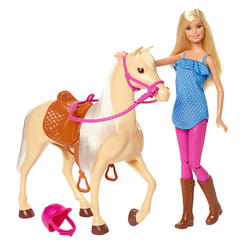 Модельные куклы - Игровой набор Barbie Верховая езда (FXH13)