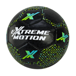 Спортивні активні ігри - М'яч футбольний Extreme motion №5 TPU Чорний з зелено-жовтим візерунком (FX2604/2)