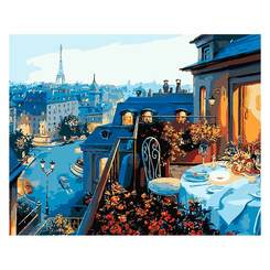 Товары для рисования - Картинка по номерам Вид на Париж (КН1107)