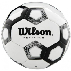 Спортивні активні ігри - М'яч футбольний Wilson Pentagon white/black size 5 WTE8527XB05