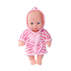 Пупсы - Детский игровой Пупс в халате Limo Toy 235-Q 20 см Розовый (61394s73093)