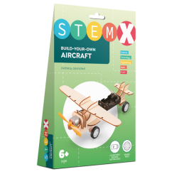 3D-пазли - 3D пазл StemX Дерев'яний літак на батарейках (73704)
