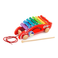 Музыкальные инструменты - Ксилофон-каталка Viga Toys Гоночный автомобиль (50341)