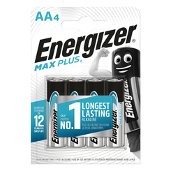 Аккумуляторы и батарейки - Батарейки Energizer AA Max plus 4 шт (7638900437300)