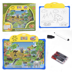Обучающие игрушки - Развивающий плакат-досточка Play Smart Зоопарк двухсторонний (7172)