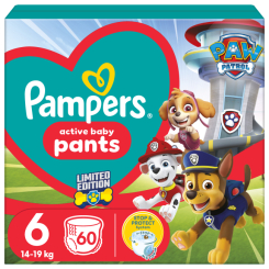 Товары по уходу - Подгузники-трусики Pampers Active baby Paw Patrol Giant 14-19 кг 60 шт (8006540863657)