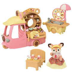 Фігурки тварин - Ігровий набір Sylvanian Families Авто з пончиками і Мамою-оленицею (5808)