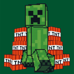 Товары для рисования - Картина по номерам с алмазной мозаикой Santi Майнкрафт Крипер и взрывчатка 25 х 25 см (954930)