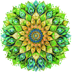 Мозаика - Алмазная мозаика Brushme Сине-зеленый цветок (BH016) Мозаика - Алмазная мозаика Brushme Сине-зеленый цветок (BH016)