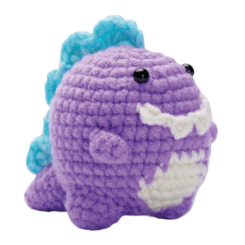 Наборы для творчества - Набор для вязания игрушки крючком Brushme Фиолетовый динозавр (NBV8) Наборы для творчества - Набор для вязания игрушки крючком Brushme Фиолетовый динозавр (NBV8)