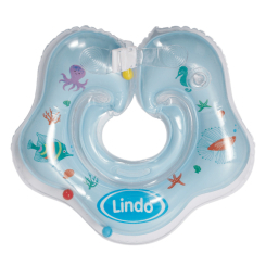 Для пляжу і плавання - Коло надувне Lindo для купання немовлят синє (8914927015608)