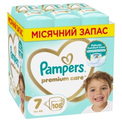 Товары по уходу - Подгузники Pampers Premium care Giant Plus 15+ кг 108 шт (8700216423632)
