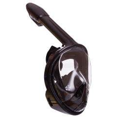 Для пляжа и плавания - Маска для снорклинга с дыханием через нос YSE (силикон, пластик, р-р L-XL) Черный (PT0858)