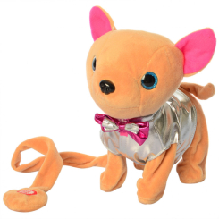 Мягкие животные - Интерактивная игрушка Собака Bambi M 4306 укр Серебристый (23746)