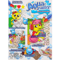 Товари для малювання - Водна розмальовка Danko toys Aqua painter Поні у навушниках (AQP-01-05U)