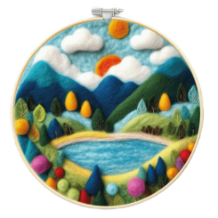 Набори для творчості - Набір для валяння картини з вовни Brushme Казка гірського краю (EFL003)