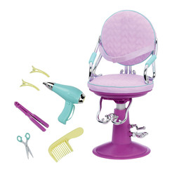 Меблі та будиночки - Ігровий набір Our Generation Крісло для салону фіолетове (BD37337Z)