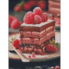 Мозаїка - Алмазна картина Strateg Шоколадний десерт 30 х 40 см (FZ3040-23)