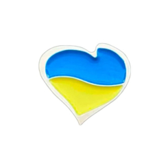 Біжутерія та аксесуари - Брошка-значок BROCHE З Україною у серці різнокольорова BRGV112617 (1274)