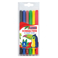 Канцтовары - Фломастеры 1 Вересня Zoo land 6 цветов (650456) Канцтовары - Фломастеры 1 Вересня Zoo land 6 цветов (650456)