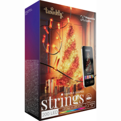 Мебель для геймеров - ​Гирлянда Smart LED Twinkly Strings Candle RGB 200 IP20 12м USB-C кабель зеленый (TWKC200RGB-G)
