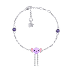 Ювелірні прикраси - Браслет на ланцюжку UmaUmi​ Magic Seven LIL вухоніг фіолетовий (2210000005785)