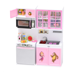 Меблі та будиночки - Набір для ляльки Na-Na Кухня Маша та Ведмідь Рожевий T51-020