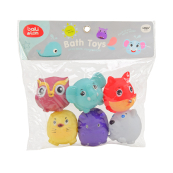 Іграшки для ванни - Ігровий набір Shantou Jinxing Пискавка 6 тваринок (Y8619)