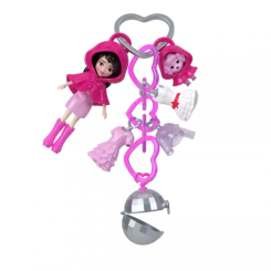 Брелоки - Набір-підвіска Polly Pocket Мінімодниця з нарядами рожева (JKR46/2)